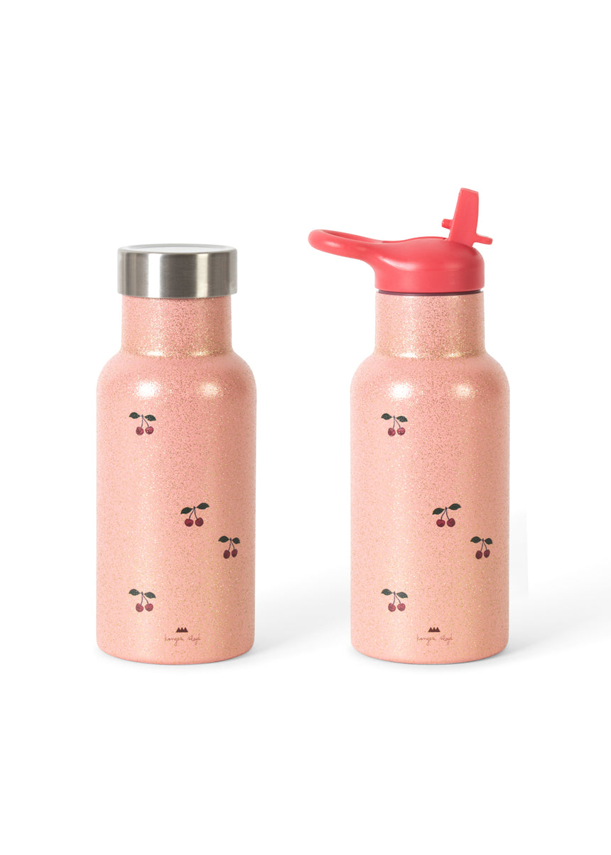 Konges Slojd Glitter Thermo Bottle - Cherry Glitter