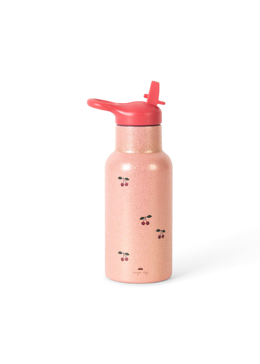 Konges Slojd Glitter Thermo Bottle - Cherry Glitter