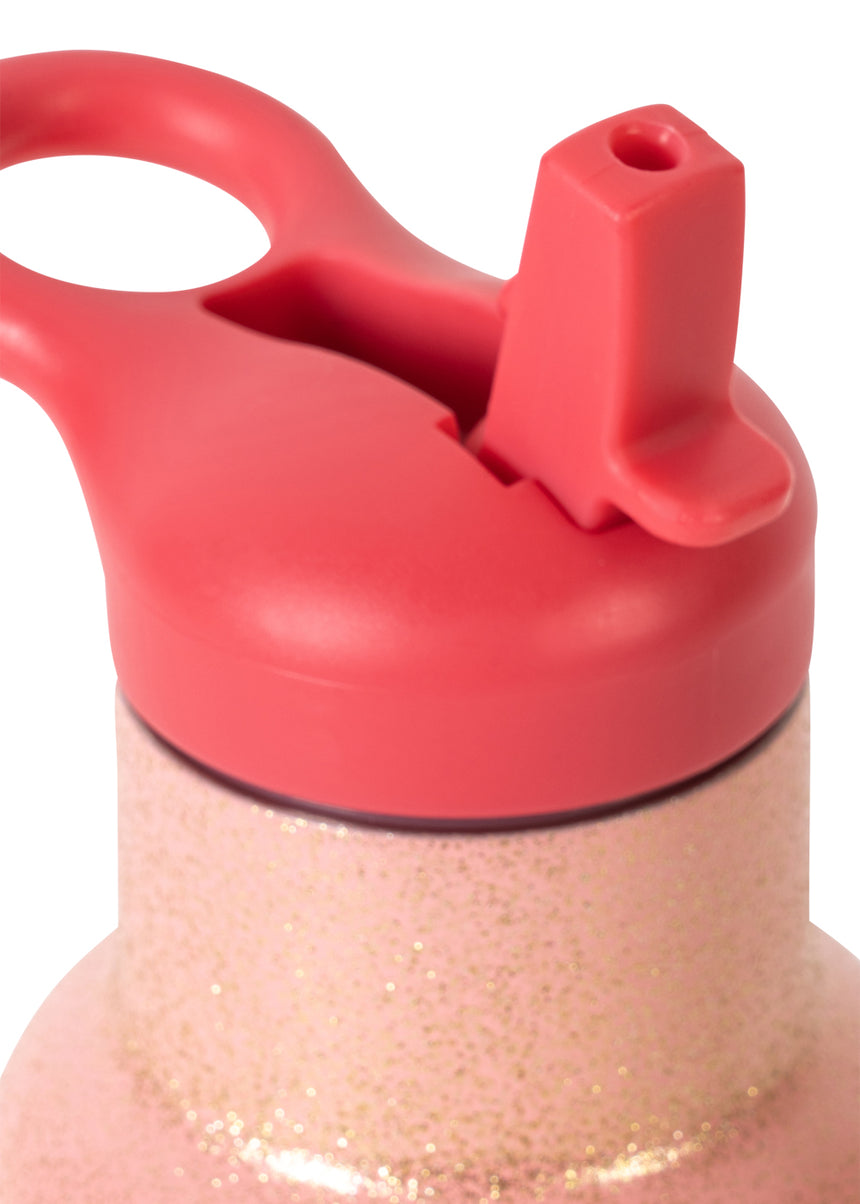 Konges Slojd Glitter Thermo Bottle - Cherry Glitter