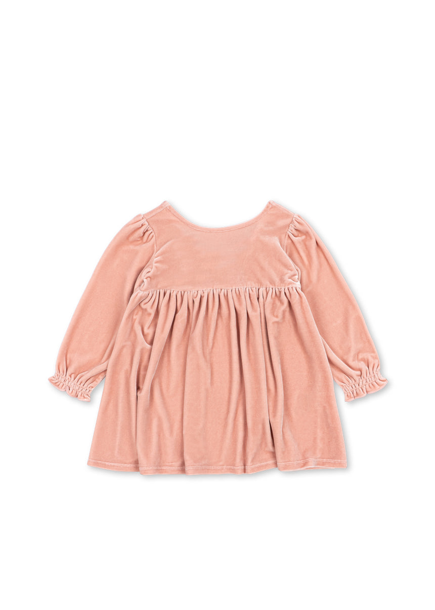 Konges Slojd Gia Bow Dress Grs - Mellow Rose