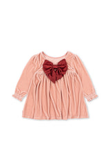 Konges Slojd Gia Bow Dress Grs - Mellow Rose
