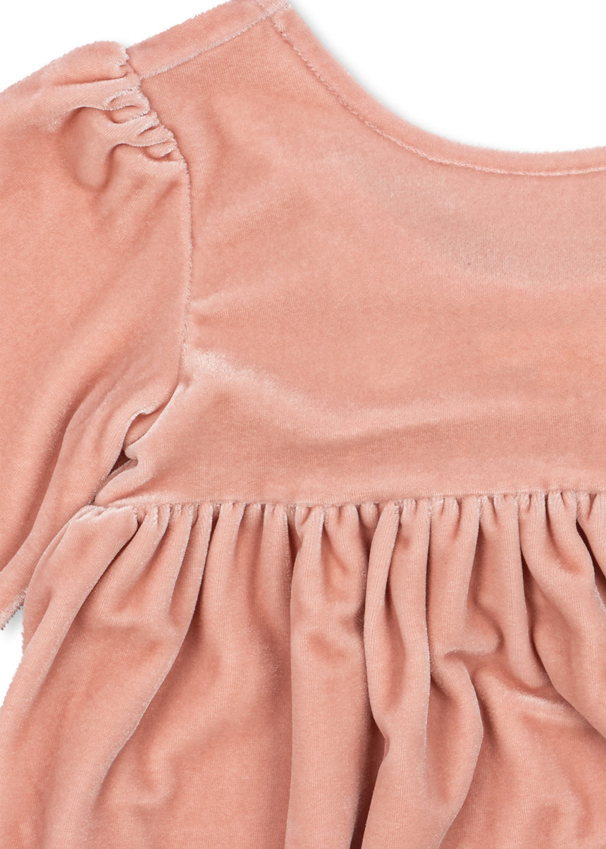 Konges Slojd Gia Bow Dress Grs - Mellow Rose