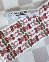 Peel & Stick Fabric Wall Stickers - Cherries & Bows - Princess and the Pea Boutique