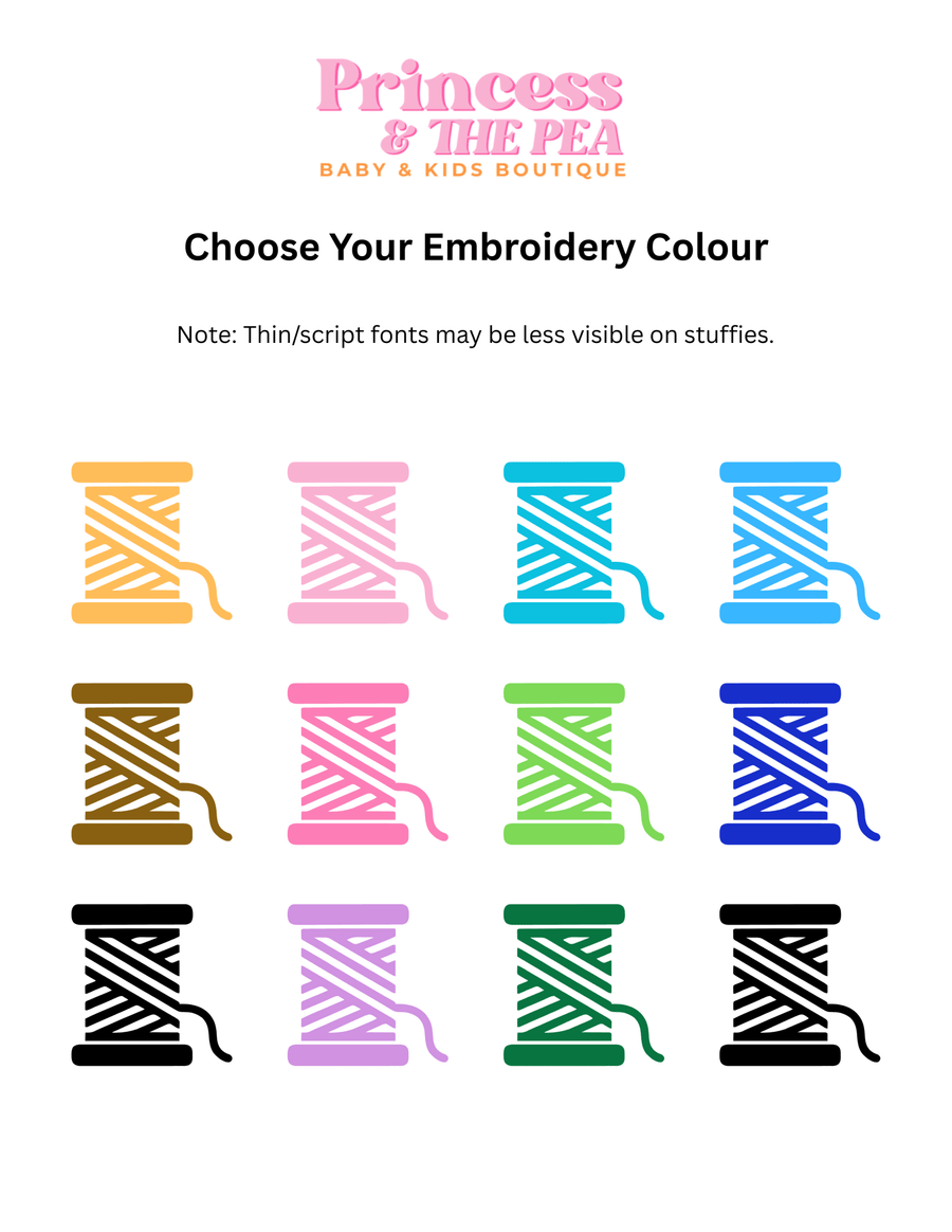 Embroidery thread colour chart