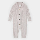 Petit Lem Beige Sweater Knit Playsuit - Princess and the Pea Boutique