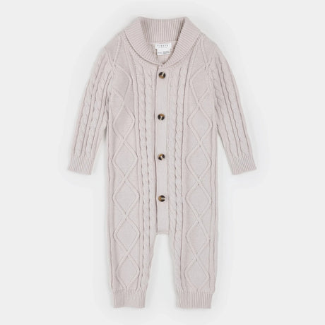 Petit Lem Beige Sweater Knit Playsuit - Princess and the Pea Boutique