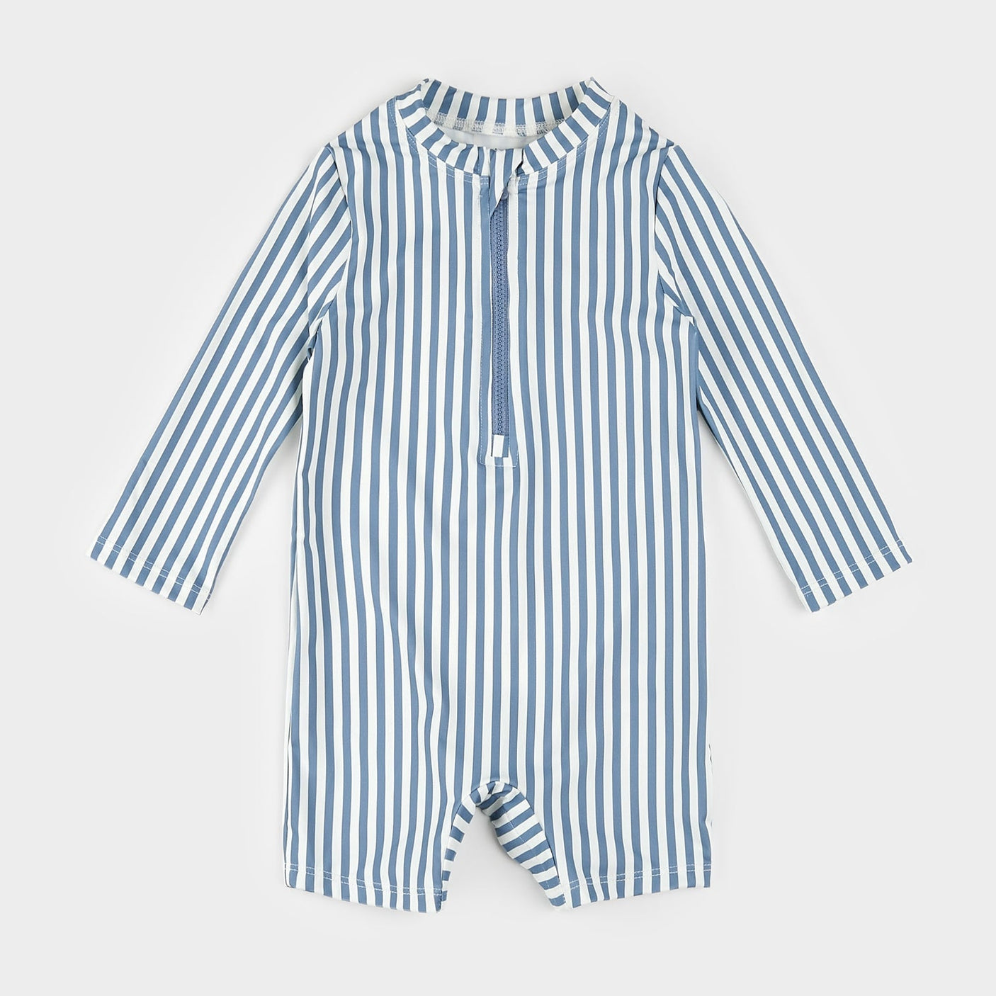 Petit Lem Blue Striped Swim Romper - Princess and the Pea Boutique