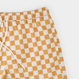 Petit Lem Orange Checkerboard Men's Swim Trunks - Princess and the Pea Boutique