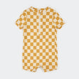 Petit Lem Orange Checkerboard Swim Romper - Princess and the Pea Boutique