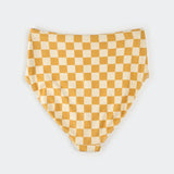 Petit Lem Orange Checkerboard Women's Bikini Bottom - Princess and the Pea Boutique