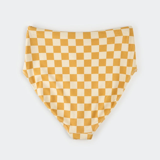 Petit Lem Orange Checkerboard Women's Bikini Bottom - Princess and the Pea Boutique