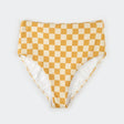 Petit Lem Orange Checkerboard Women's Bikini Bottom - Princess and the Pea Boutique