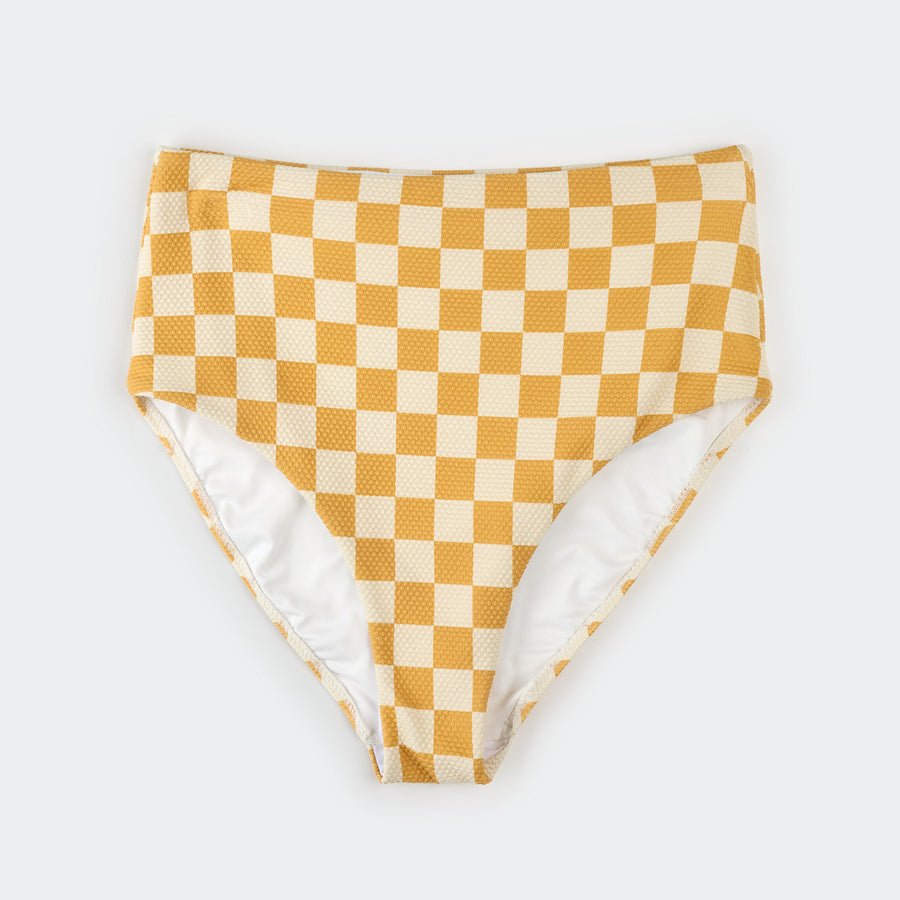 Petit Lem Orange Checkerboard Women's Bikini Bottom - Princess and the Pea Boutique