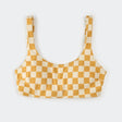 Petit Lem Orange Checkerboard Women's Bikini Top - Princess and the Pea Boutique