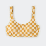 Petit Lem Orange Checkerboard Women's Bikini Top - Princess and the Pea Boutique