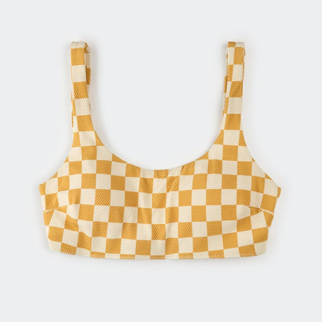 Petit Lem Orange Checkerboard Women's Bikini Top - Princess and the Pea Boutique