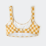 Petit Lem Orange Checkerboard Women's Bikini Top - Princess and the Pea Boutique