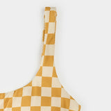 Petit Lem Orange Checkerboard Women's Bikini Top - Princess and the Pea Boutique