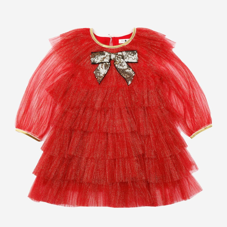 Petite Hailey Anny 6 Layered Tutu Dress Red - Princess and the Pea Boutique