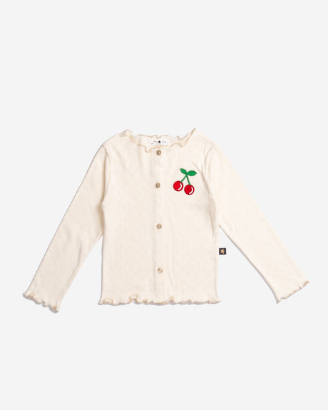 Petite Hailey Ava Cherry Cardigan (Ivory) - Princess and the Pea Boutique