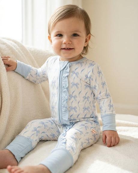 Petite Hailey Bamboo Long - Sleeve Zipper Romper - Princess and the Pea Boutique