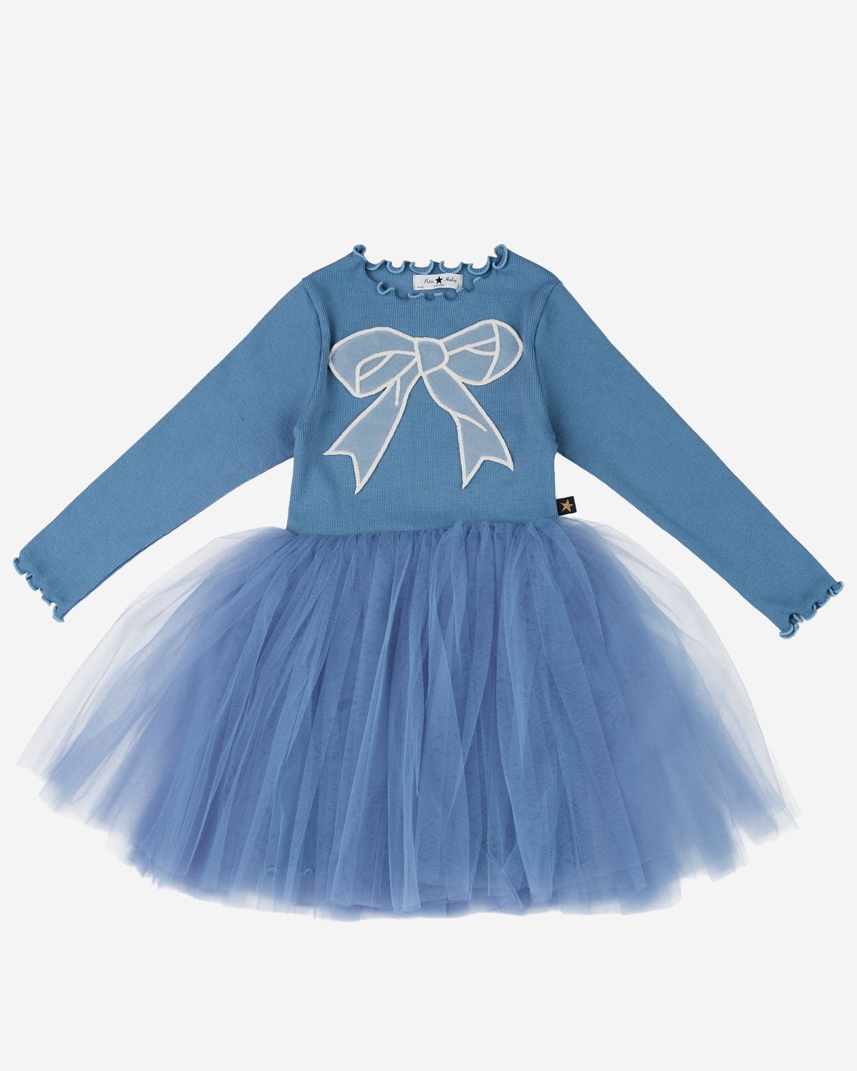 Petite Hailey Emi Bow Tutu - Dusty Blue - Princess and the Pea Boutique