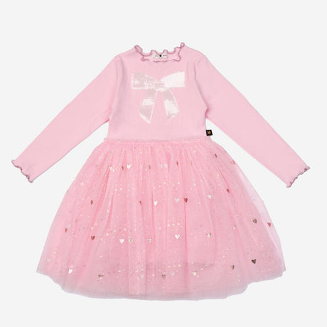 Petite Hailey Emma Bow Tutu Dress Pink - Princess and the Pea Boutique