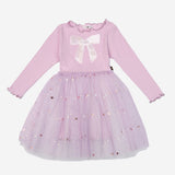 Petite Hailey Emma Bow Tutu Dress Purple - Princess and the Pea Boutique