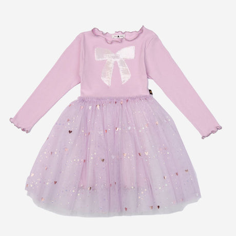 Petite Hailey Emma Bow Tutu Dress Purple - Princess and the Pea Boutique