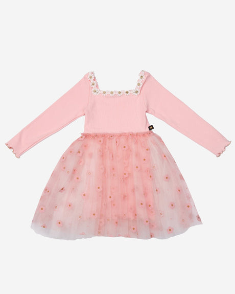 Petite Hailey Flower Lace Tutu Dress Pink - Princess and the Pea Boutique
