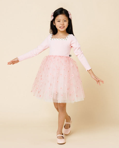 Petite Hailey Flower Lace Tutu Dress Pink - Princess and the Pea Boutique