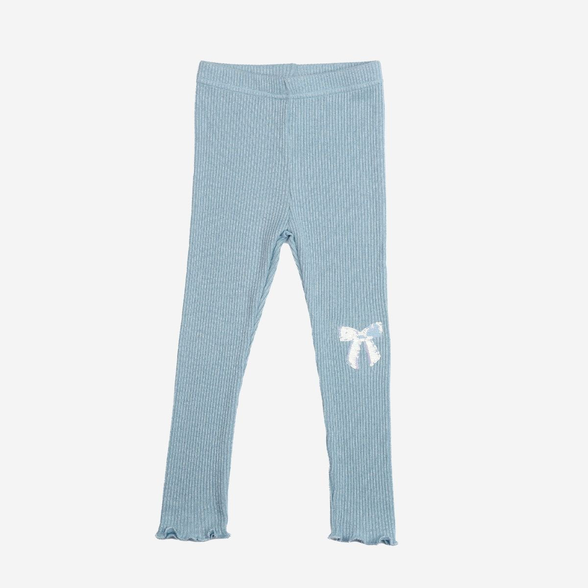 Petite Hailey Glitter Bow Frill Sweatshirt Set - Sky Blue - Princess and the Pea Boutique