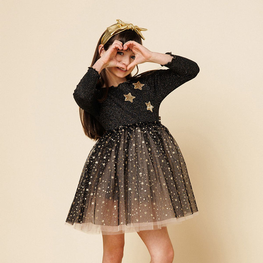 Petite Hailey Glitter Three Star Tutu Dress - Princess and the Pea Boutique