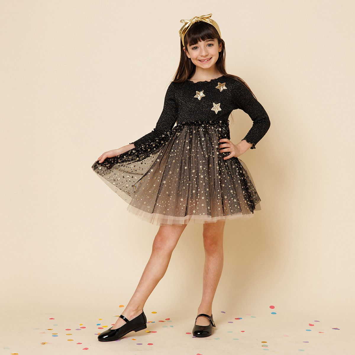 Petite Hailey Glitter Three Star Tutu Dress - Princess and the Pea Boutique