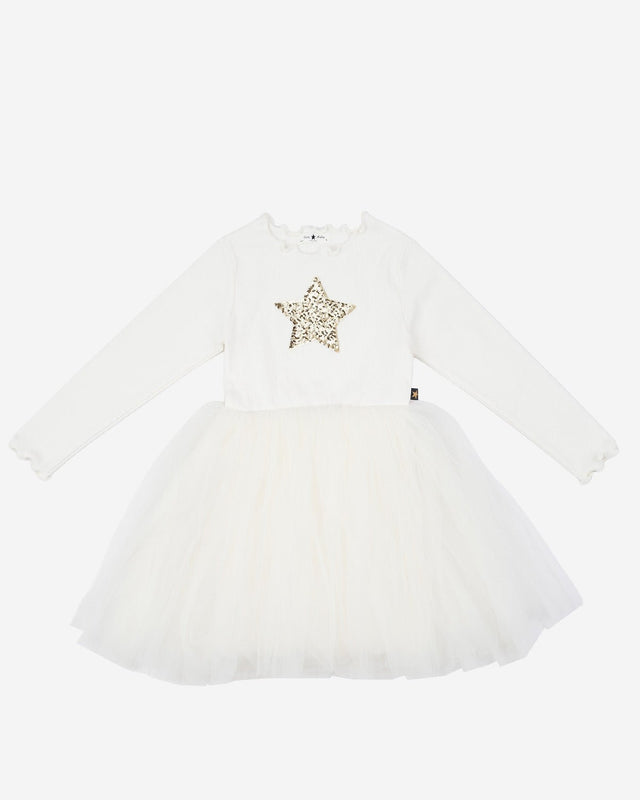 Petite Hailey Hailey LS Star Tutu - Ivory - Princess and the Pea Boutique