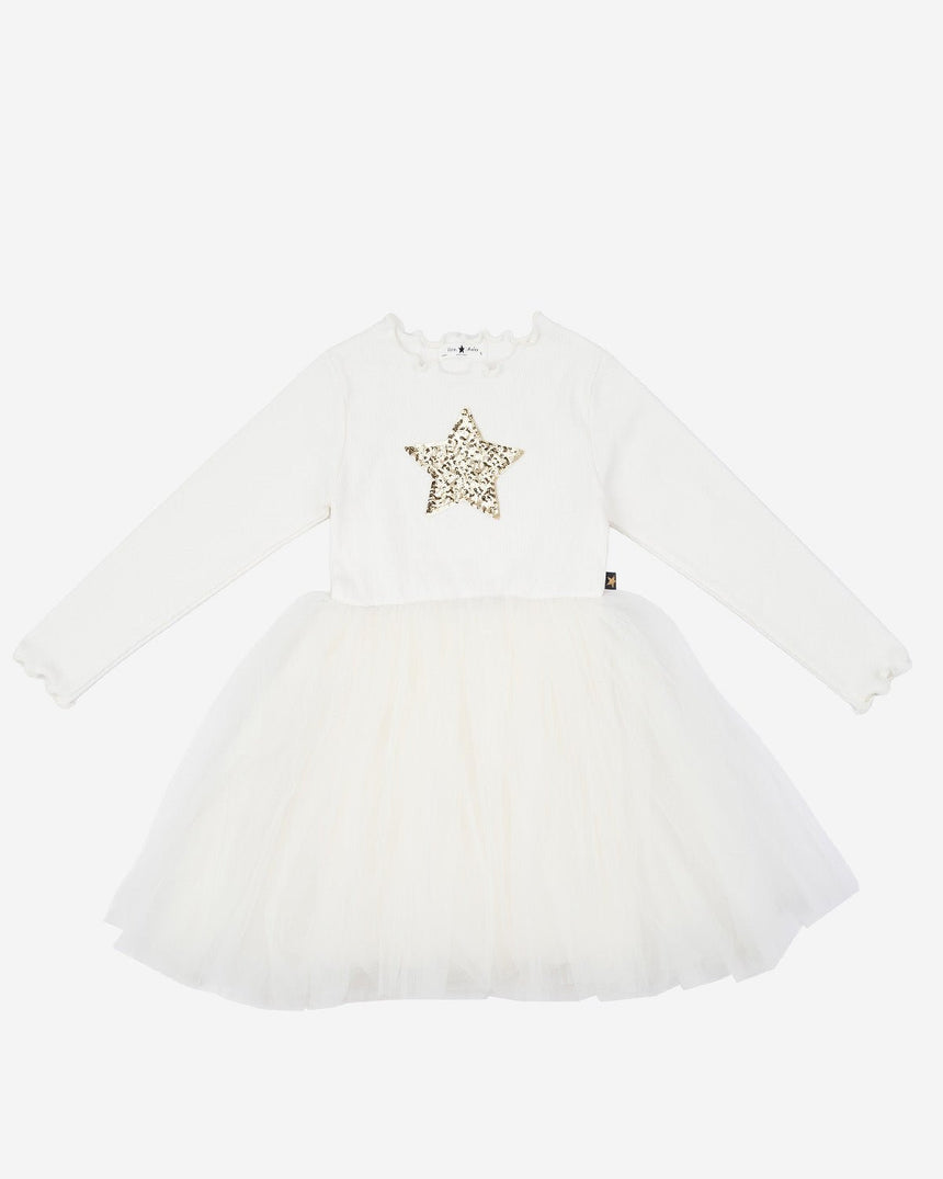 Petite Hailey Hailey LS Star Tutu - Ivory - Princess and the Pea Boutique