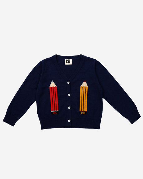 Petite Hailey Pencil Knit Cardigan - Navy - Princess and the Pea Boutique