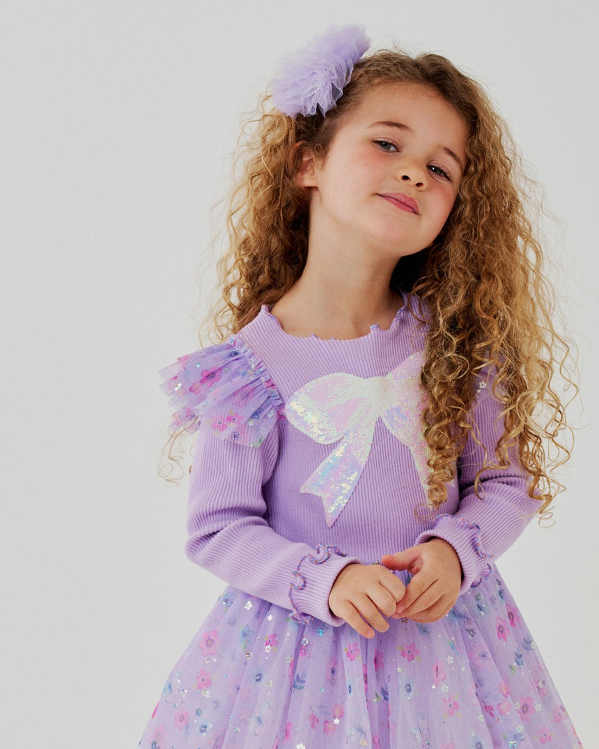 Petite Hailey Raina Flower Tutu - Purple - Princess and the Pea Boutique