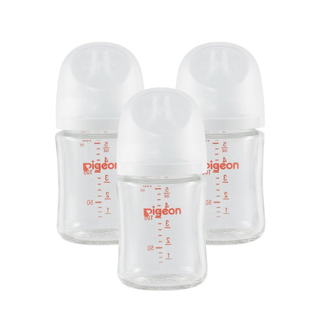 Piegon Glass Bottle 5oz (3 - Pack) with SS Nipple 0M+ - Princess and the Pea Boutique