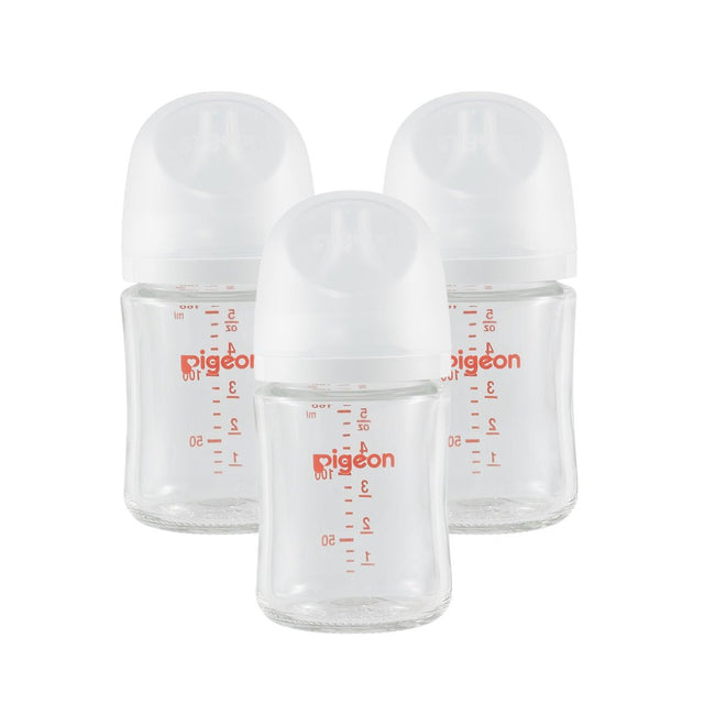 Piegon Glass Bottle 5oz (3 - Pack) with SS Nipple 0M+ - Princess and the Pea Boutique