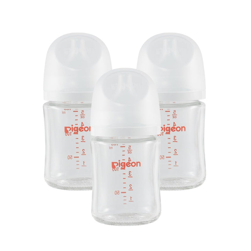 Piegon Glass Bottle 5oz (3 - Pack) with SS Nipple 0M+ - Princess and the Pea Boutique