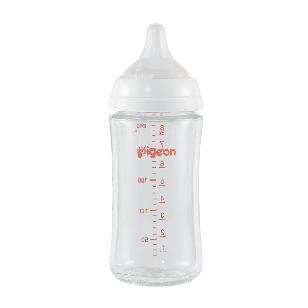 Piegon Glass Bottle 8oz (1 - Pack) with M Nipple (3M+) - Princess and the Pea Boutique