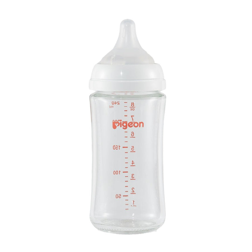 Piegon Glass Bottle 8oz (1 - Pack) with M Nipple (3M+) - Princess and the Pea Boutique