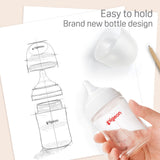 Piegon Glass Bottle 8oz (1 - Pack) with M Nipple (3M+) - Princess and the Pea Boutique