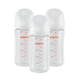 Piegon Glass Bottle 8oz (3 - Pack) with M Nipple (3M+) - Princess and the Pea Boutique