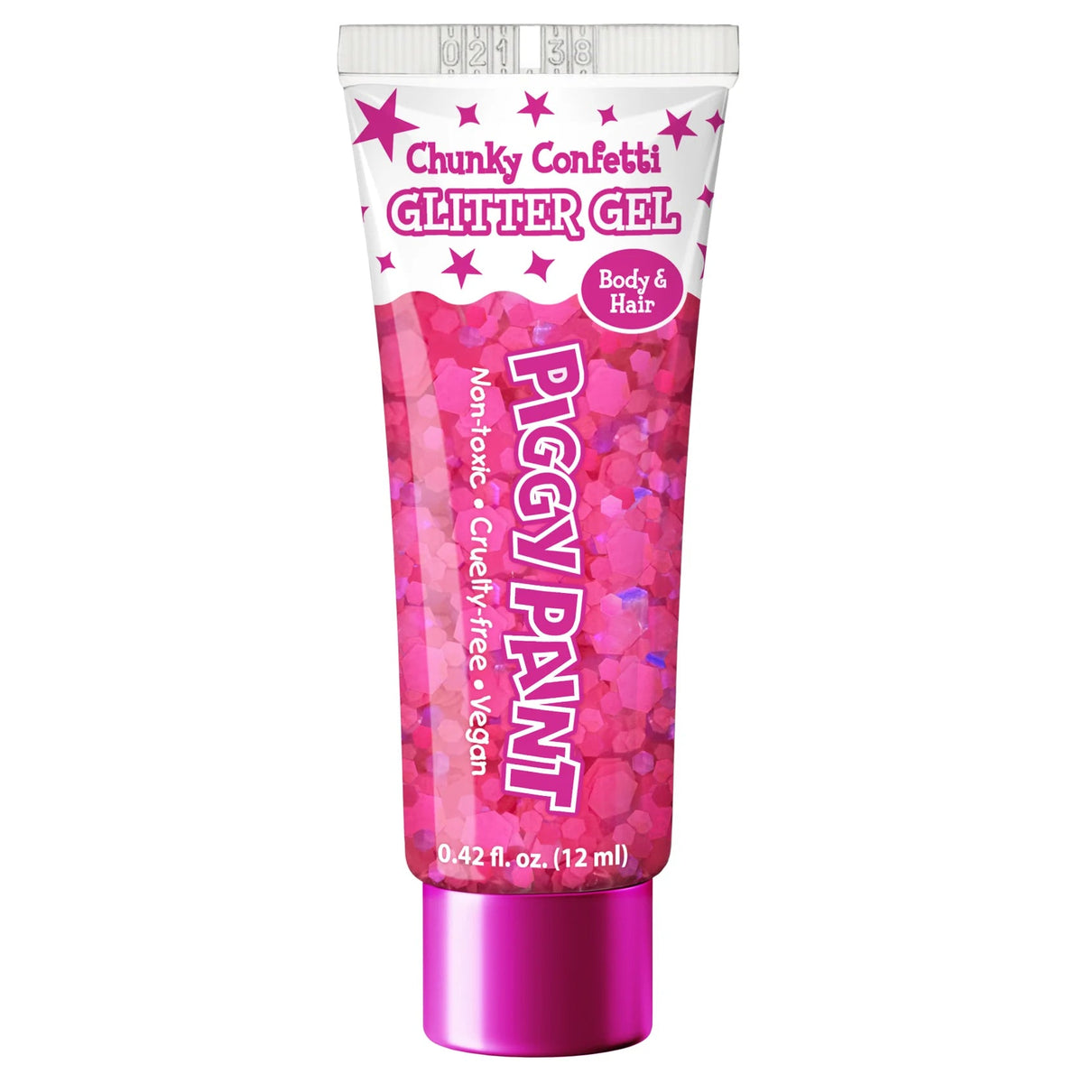 Piggy Paint Chunky Confetti Glitter Gel - Neon Pink - Princess and the Pea Boutique