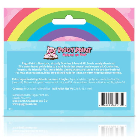 Piggy Paint Rainbow 4 Polish Box Set - Princess and the Pea Boutique