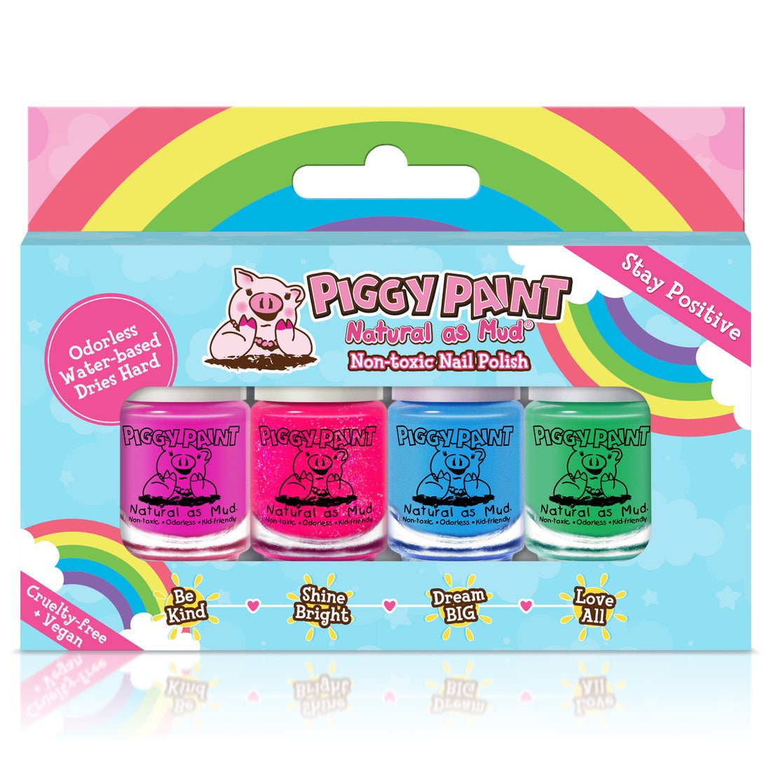 Piggy Paint Rainbow 4 Polish Box Set - Princess and the Pea Boutique