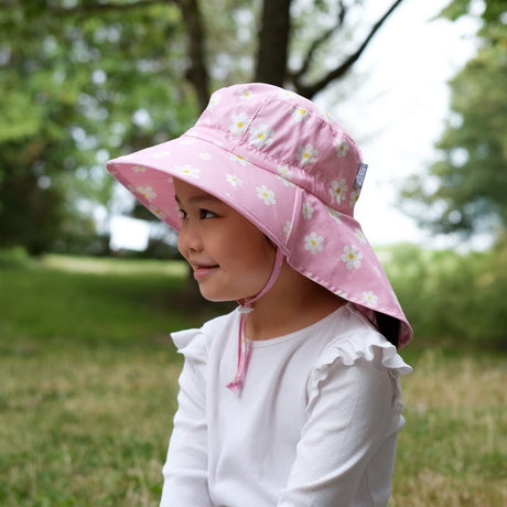 Pink Daisy - Cotton Adventure Hat - Princess and the Pea Boutique