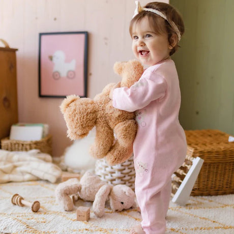 Pink knit one - piece with patterns - Princess and the Pea Boutique
